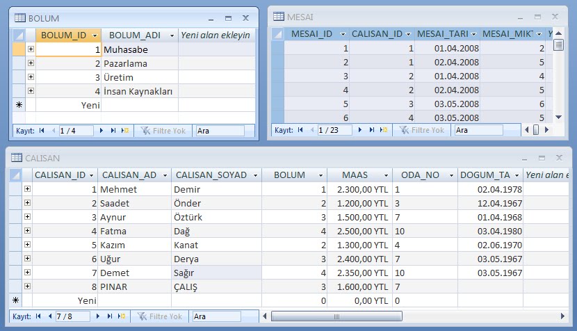 Veri Tabanı Nedir? SQL ile Temel Sorgular – Bilişim Teknolojileri Staj Dosyası İçeriği